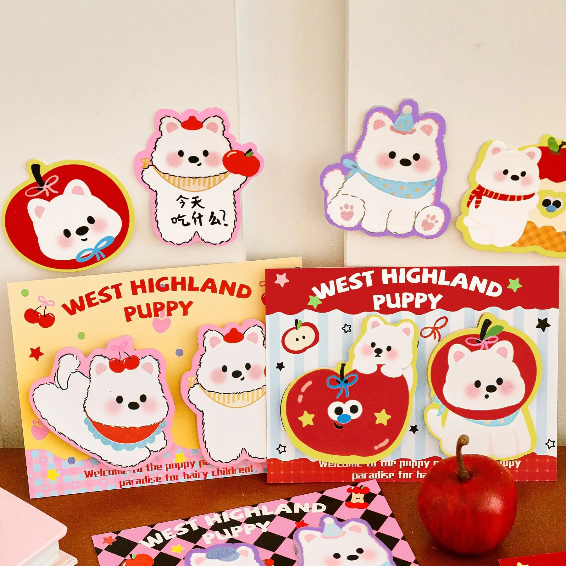 2 шт./лот, 30 листов, кавайный мультяшный блокнот в форме собаки, милый блокнот с яблочным щенком, наклейки для заметок, детские школьные канцелярские принадлежности, блокнот
2 шт./лот, 30 листов, кавайный мультяшный блокнот в форме собаки, милый блокнот с яблочным щенком, наклейки для заметок, детские школьные канцелярские принадлежности, блокнот