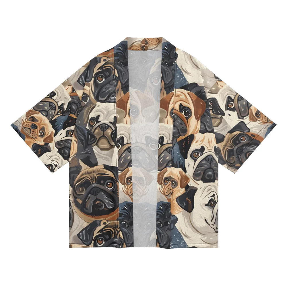 summer UV protection haori Japanese traditional clothing men casual loose kimono full animal Pug printed
summer UV protection haori Japanese traditional clothing men casual loose kimono full animal Pug printed