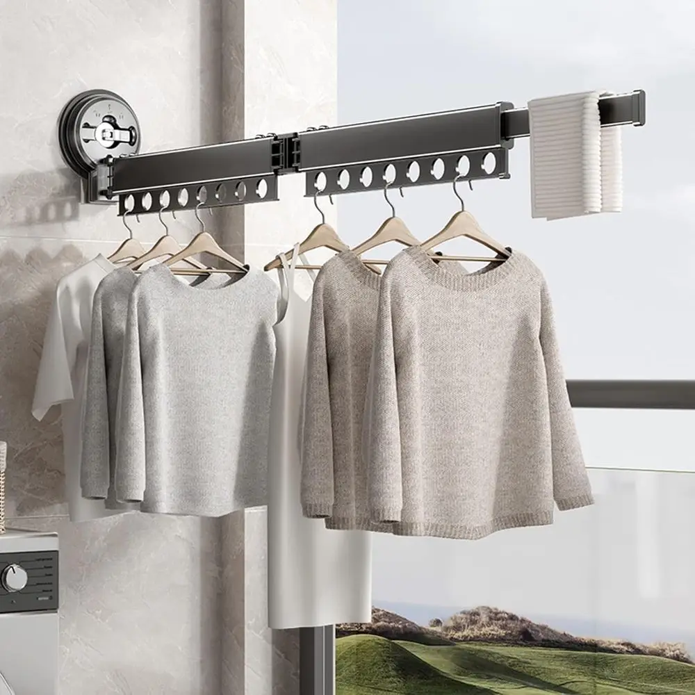 Компактная складная сушилка для одежды для дома с присоской, настенная компактная конструкция, вешалка для полотенец, черный/серый
Компактная складная сушилка для одежды для дома с присоской, настенная компактная конструкция, вешалка для полотенец, черный/серый