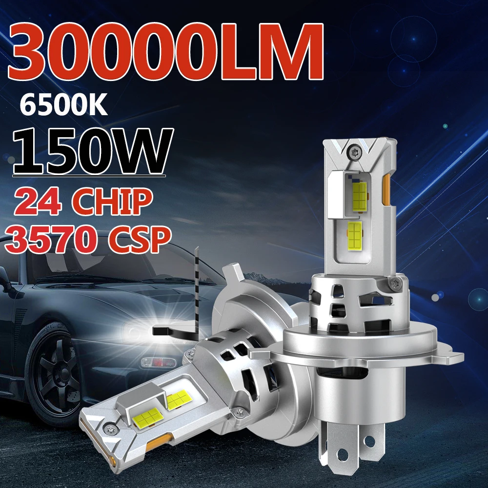 XSTORM H4 LED Light Canbus 30000LM 150W Car LED Headlight 6500K High-Power High Low Beam Auto Light Bulbs With Fan Headlamp
XSTORM H4 LED Light Canbus 30000LM 150W Car LED Headlight 6500K High-Power High Low Beam Auto Light Bulbs With Fan Headlamp