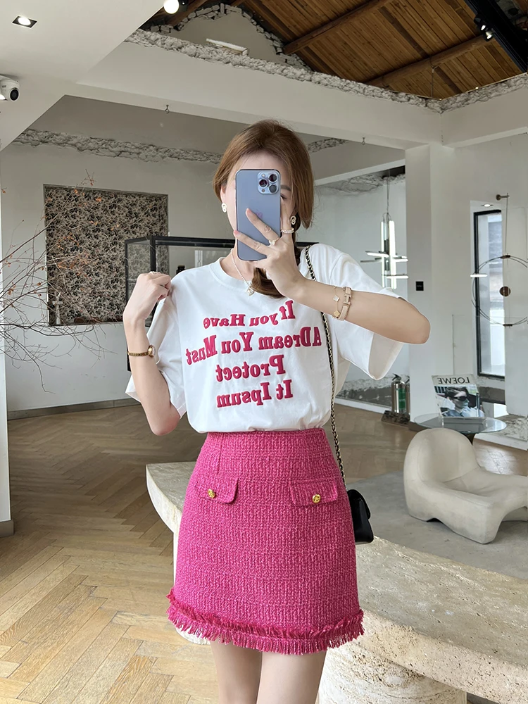 Женская летняя футболка с коротким рукавом и принтом Color Fusion Foam Letter Print, корейская версия, прямой крой, для повседневной носки
Женская летняя футболка с коротким рукавом и принтом Color Fusion Foam Letter Print, корейская версия, прямой крой, для повседневной носки