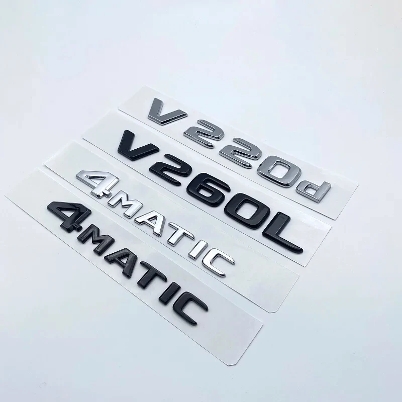 ABS Letters V260L V220d V250d V300d NIGHT EDITION Emblem for Mercedes Benz V W447 Car Fender Badge Trunk Nameplate Logo Sticker
ABS Letters V260L V220d V250d V300d NIGHT EDITION Emblem for Mercedes Benz V W447 Car Fender Badge Trunk Nameplate Logo Sticker