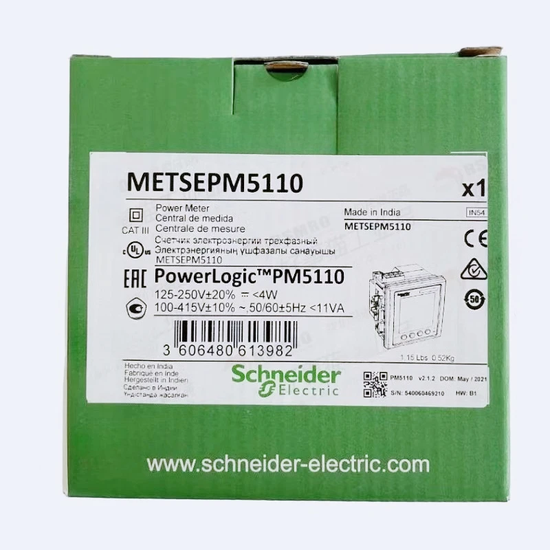 METSEPM5110 METSEPM3255 METSEPM5560 Измеритель мощности серии PM5100 RS485 Modbus Высокоточный мониторинг энергии Промышленный
METSEPM5110 METSEPM3255 METSEPM5560 Измеритель мощности серии PM5100 RS485 Modbus Высокоточный мониторинг энергии Промышленный
