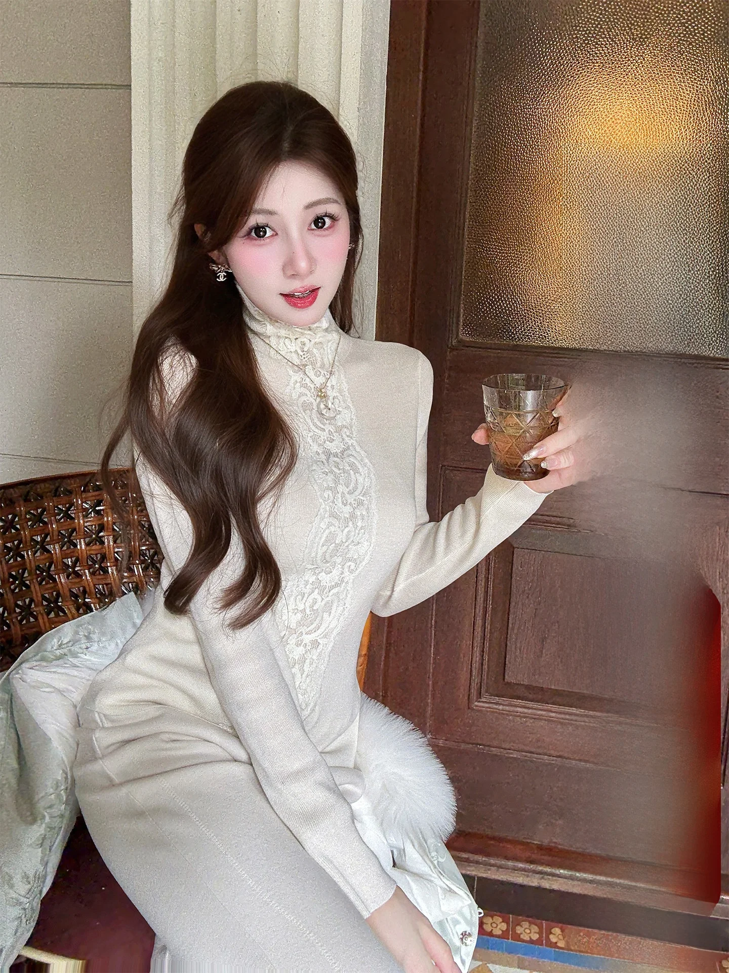 nai Quali Swan Ne Wool Lace Knitted Top High Collar Women's Slimming Versatile Base irt Commute Sle Long Sve
nai Quali Swan Ne Wool Lace Knitted Top High Collar Women's Slimming Versatile Base irt Commute Sle Long Sve