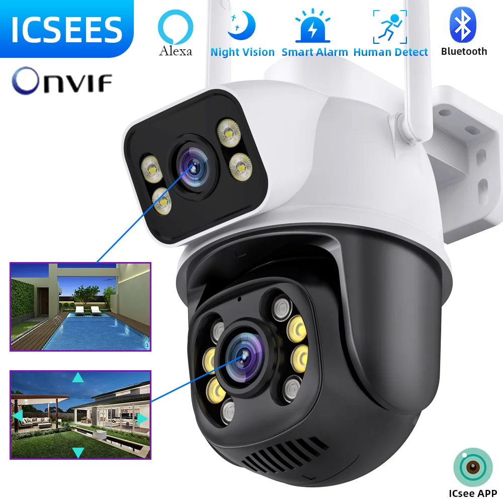 Wifi Surveillance Cameras 4K Waterproof Outdoor Wireless Security Camera Dual Lens Security-Protection ICsee IP Camera AI Track
Wifi Surveillance Cameras 4K Waterproof Outdoor Wireless Security Camera Dual Lens Security-Protection ICsee IP Camera AI Track
