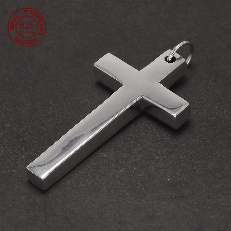 Solid 925 Silver Cross Pendant for Men Women Minimalist High Polished Fashion Classic Jesus Christian Prayer Jewelry
Solid 925 Silver Cross Pendant for Men Women Minimalist High Polished Fashion Classic Jesus Christian Prayer Jewelry