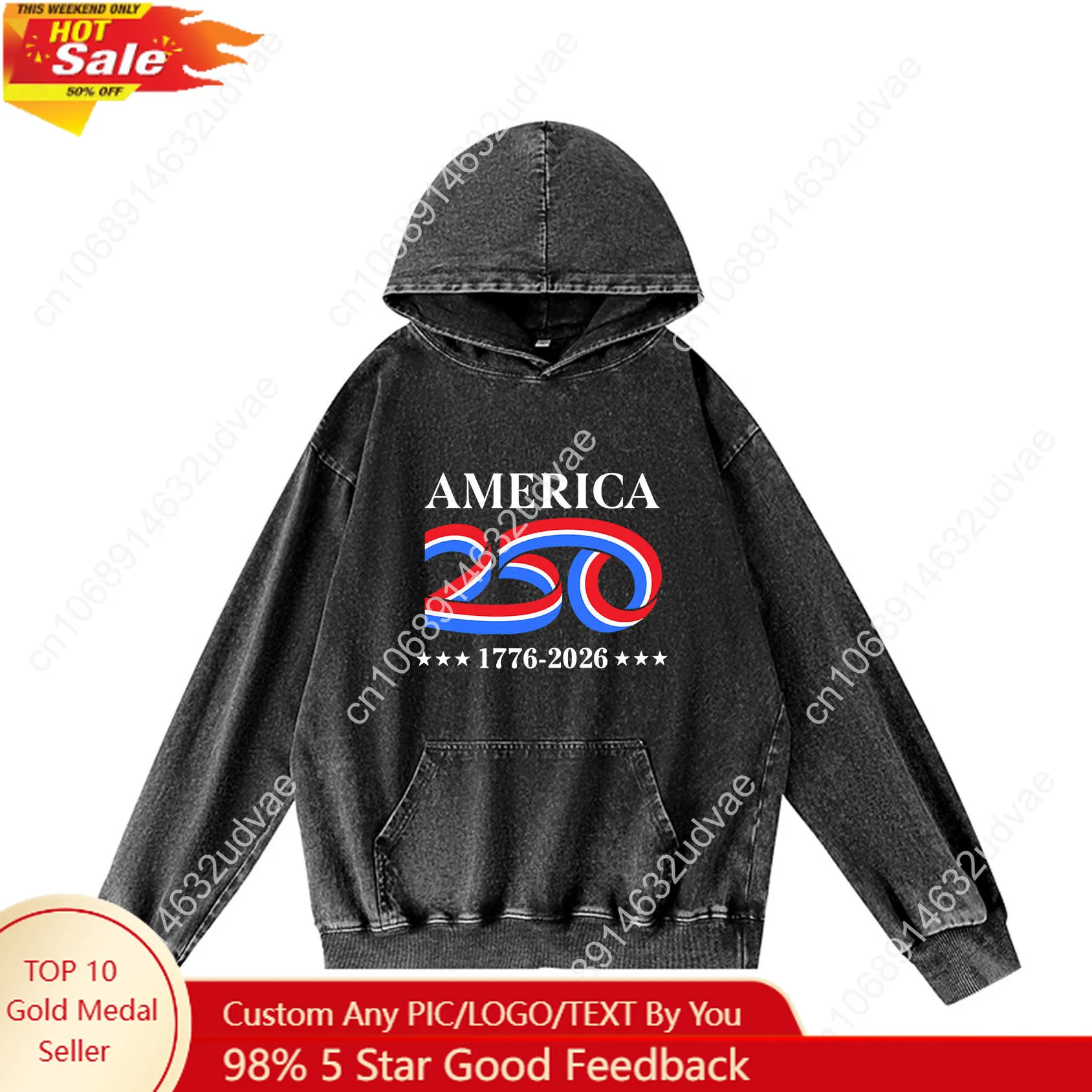 America 250th Anniversary 1776-2026 Hoodies Retro Hooded Sweatshirt Man Woman Vintage Pullover Shirt with Pocket Customized Tops
America 250th Anniversary 1776-2026 Hoodies Retro Hooded Sweatshirt Man Woman Vintage Pullover Shirt with Pocket Customized Tops