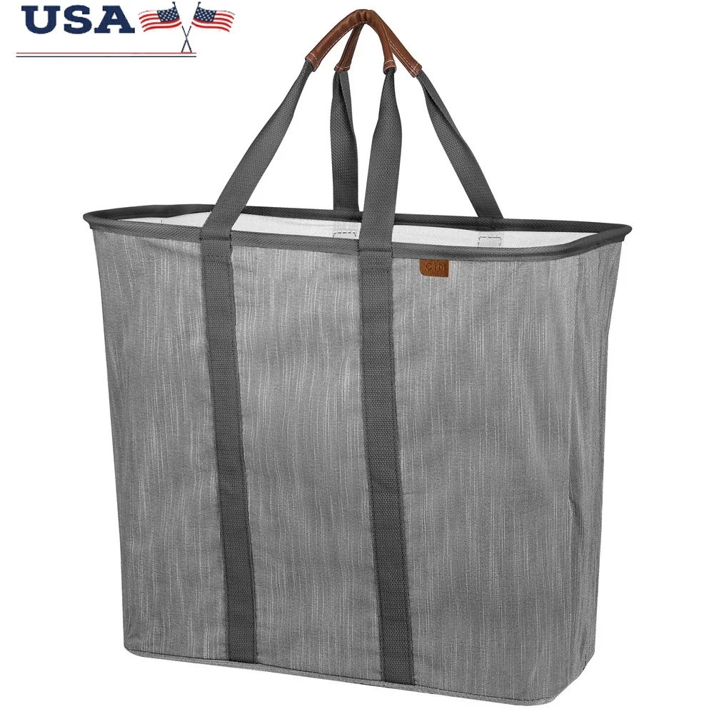Collapsible Laundry Hamper Durable Fabric Tote with Carry Handles Pop Up Laundry Basket Portable Storage Home RV Camping
Collapsible Laundry Hamper Durable Fabric Tote with Carry Handles Pop Up Laundry Basket Portable Storage Home RV Camping