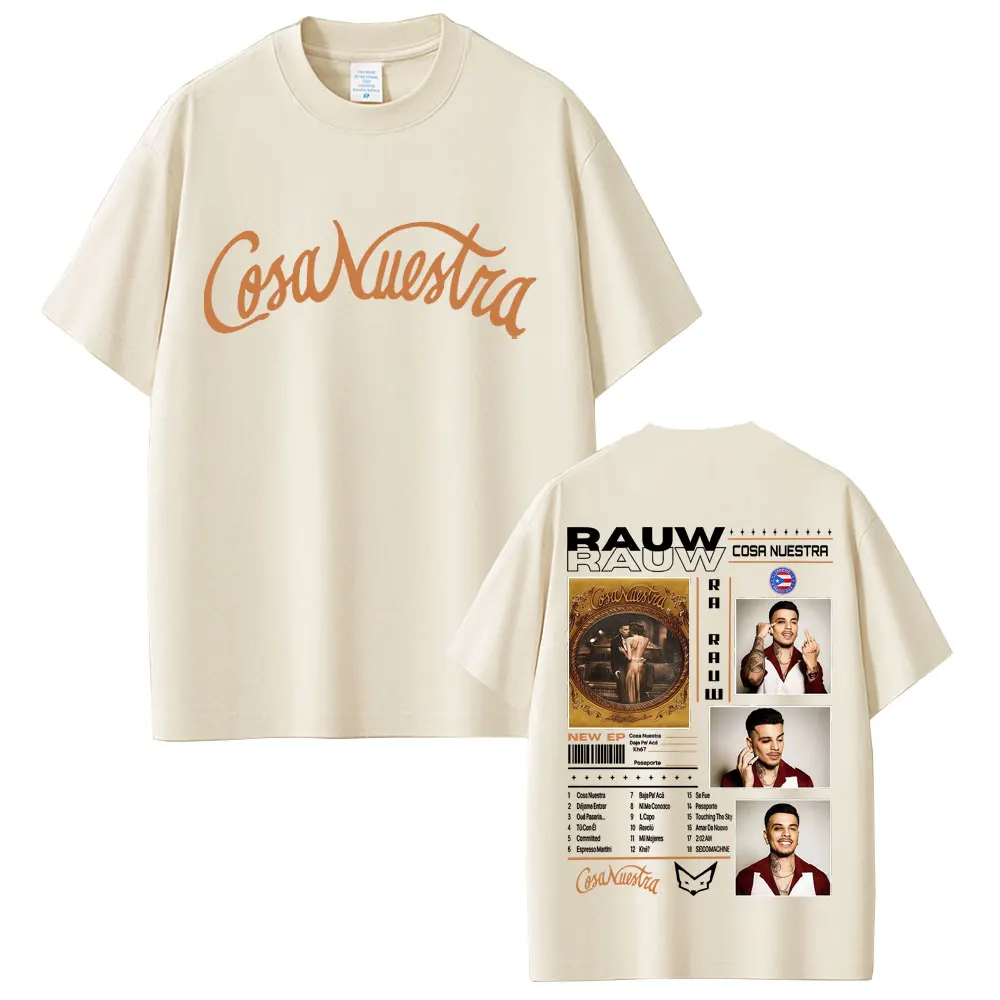 Rapper Rauw Alejandro Cosa Nuestra 2025 T-shirt Men Women Hip Hop Fashion Vintage T Shirt Men's Casual Cotton Oversized T-Shirts
Rapper Rauw Alejandro Cosa Nuestra 2025 T-shirt Men Women Hip Hop Fashion Vintage T Shirt Men's Casual Cotton Oversized T-Shirts
