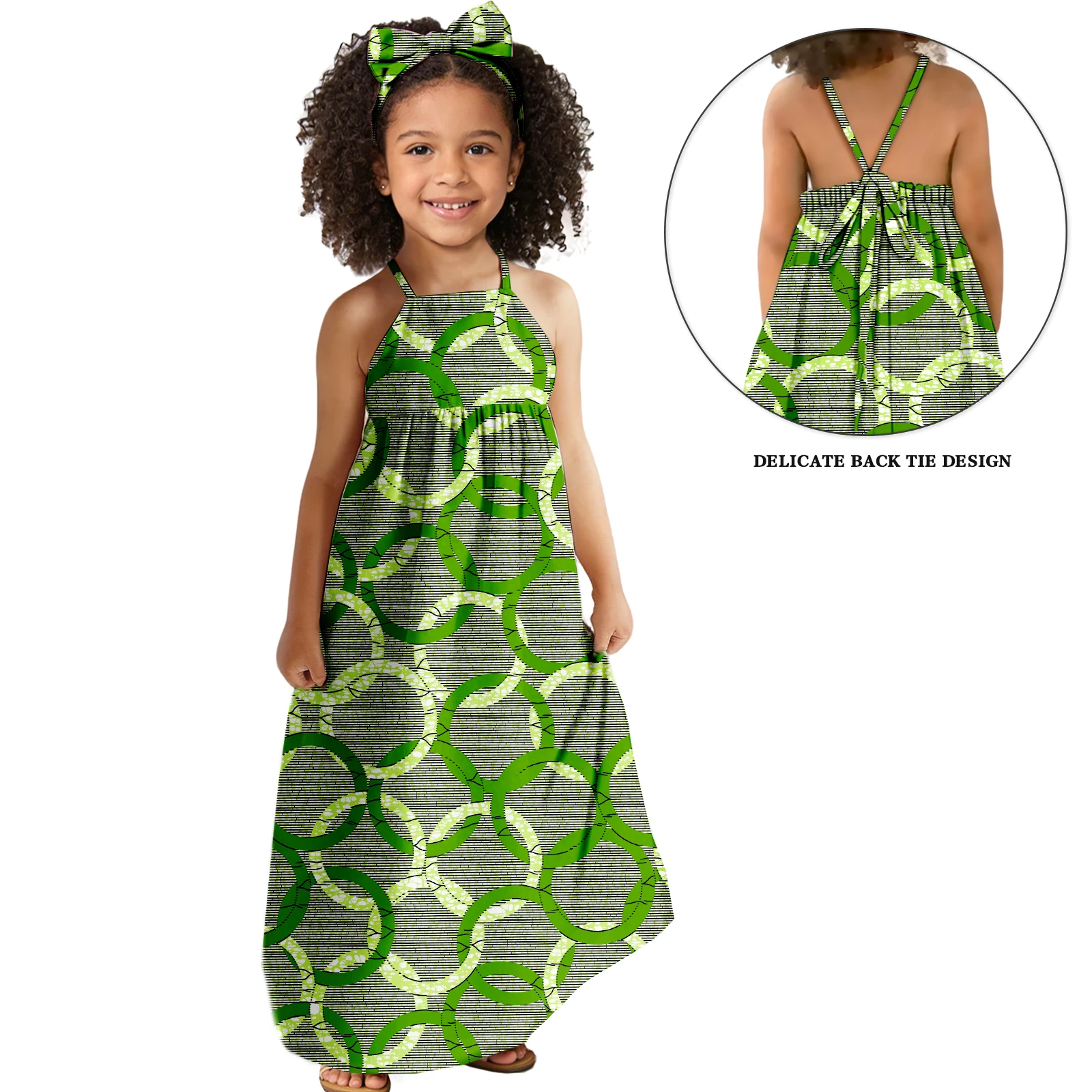 Girls African Kente Print Maxi Dress with Matching Headband Halter Back Tie Design Dashiki Outfit for Wedding
Girls African Kente Print Maxi Dress with Matching Headband Halter Back Tie Design Dashiki Outfit for Wedding
