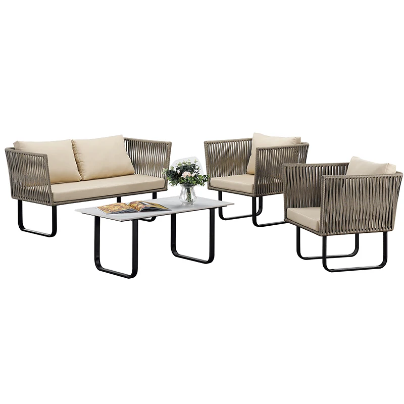 * New Design Brown Outdoor Furniture Luxury 4 Seater Aluminium Garden Sofa Set With Coffe Table
* New Design Brown Outdoor Furniture Luxury 4 Seater Aluminium Garden Sofa Set With Coffe Table