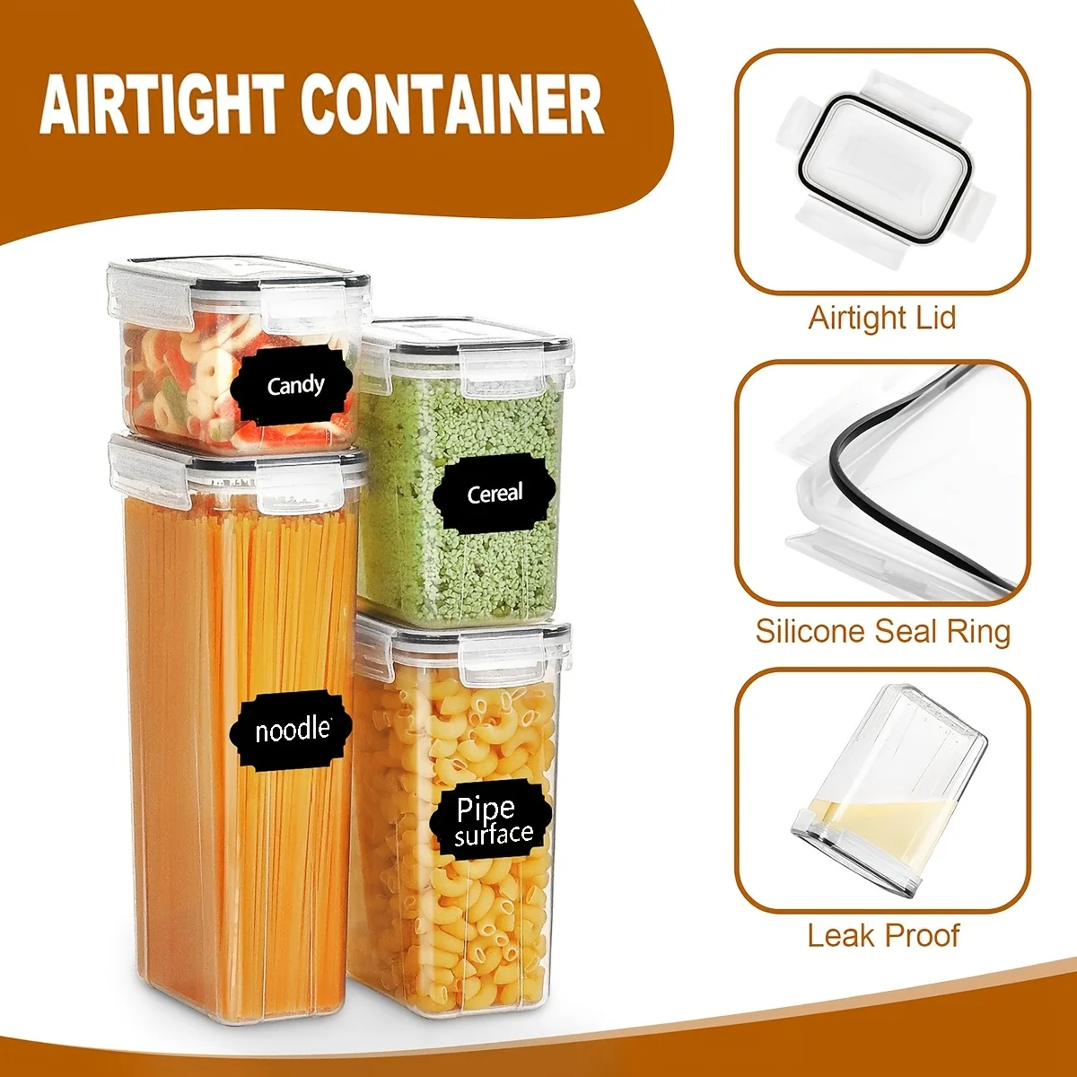 24-Piece Airtight Food Storage Containers Set – BPA-Free Plastic Canisters for Cereal, Flour, Sugar with 40 Labels
24-Piece Airtight Food Storage Containers Set – BPA-Free Plastic Canisters for Cereal, Flour, Sugar with 40 Labels