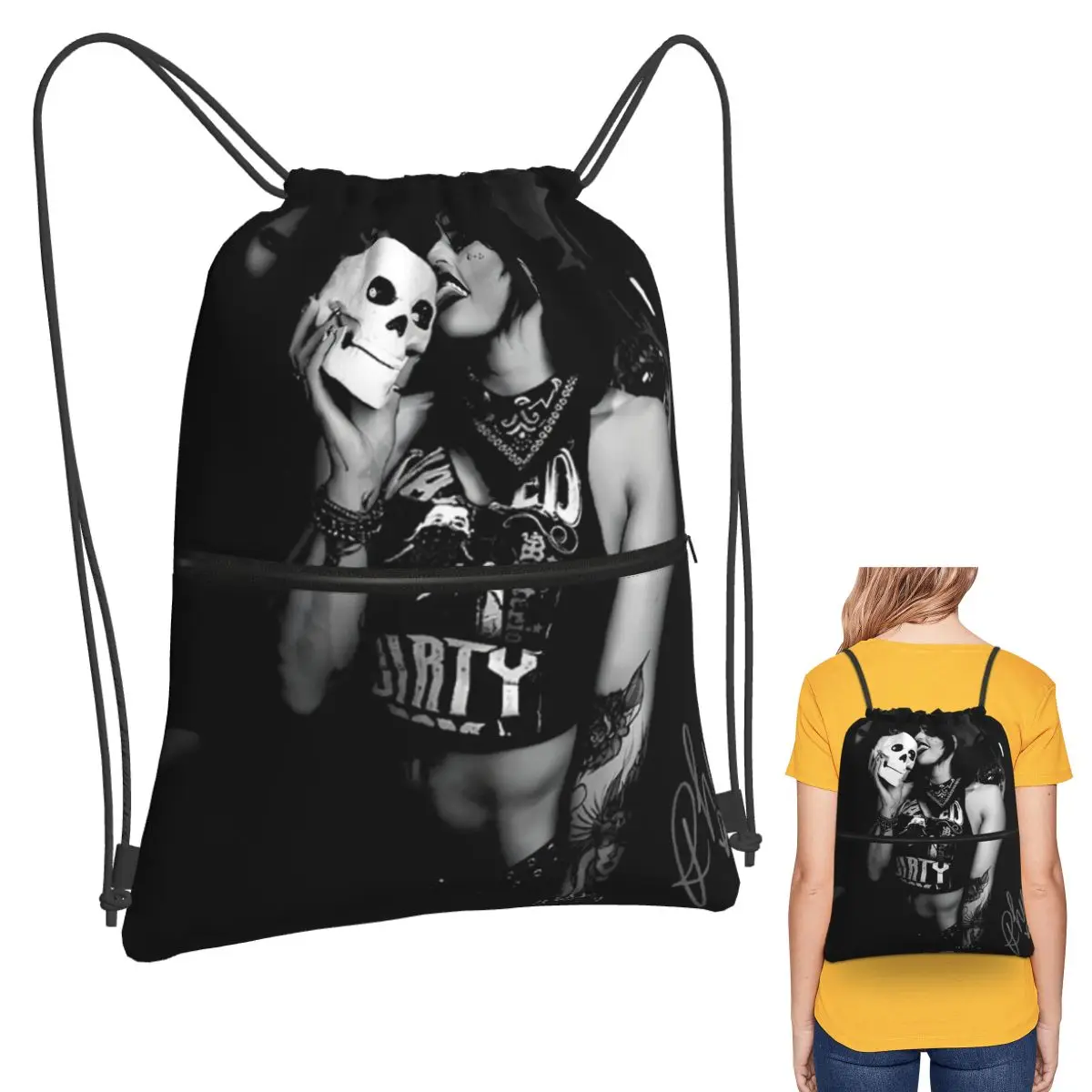 Rhea Ripley Skull Wrestling Backpacks Multi-function Drawstring Bags Sundries Bag Book Bags for Travel School
Rhea Ripley Skull Wrestling Backpacks Multi-function Drawstring Bags Sundries Bag Book Bags for Travel School