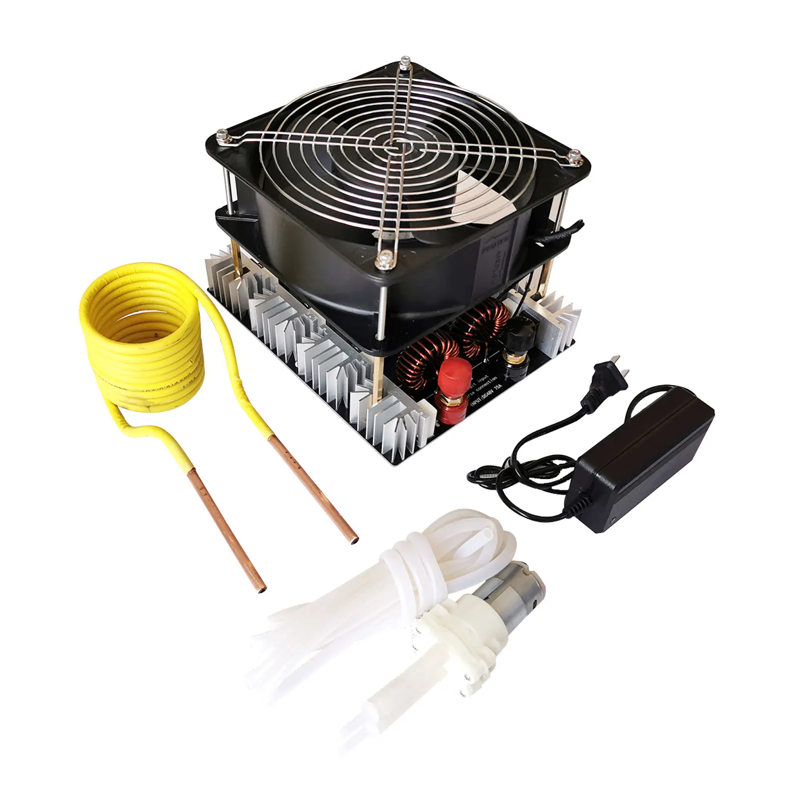 4000W ZVS Induction Heater Main Unit + Heating Coil + Water Pump + Pump Power Supply
4000W ZVS Induction Heater Main Unit + Heating Coil + Water Pump + Pump Power Supply