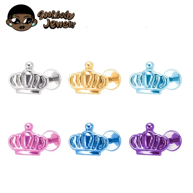 ASTM F136 TItanium Crown Labret Piercing 16G Internal Thread Flat Tragus Conch Lobe Piercing Nose Implant Grade Anodized Jewelry
ASTM F136 TItanium Crown Labret Piercing 16G Internal Thread Flat Tragus Conch Lobe Piercing Nose Implant Grade Anodized Jewelry