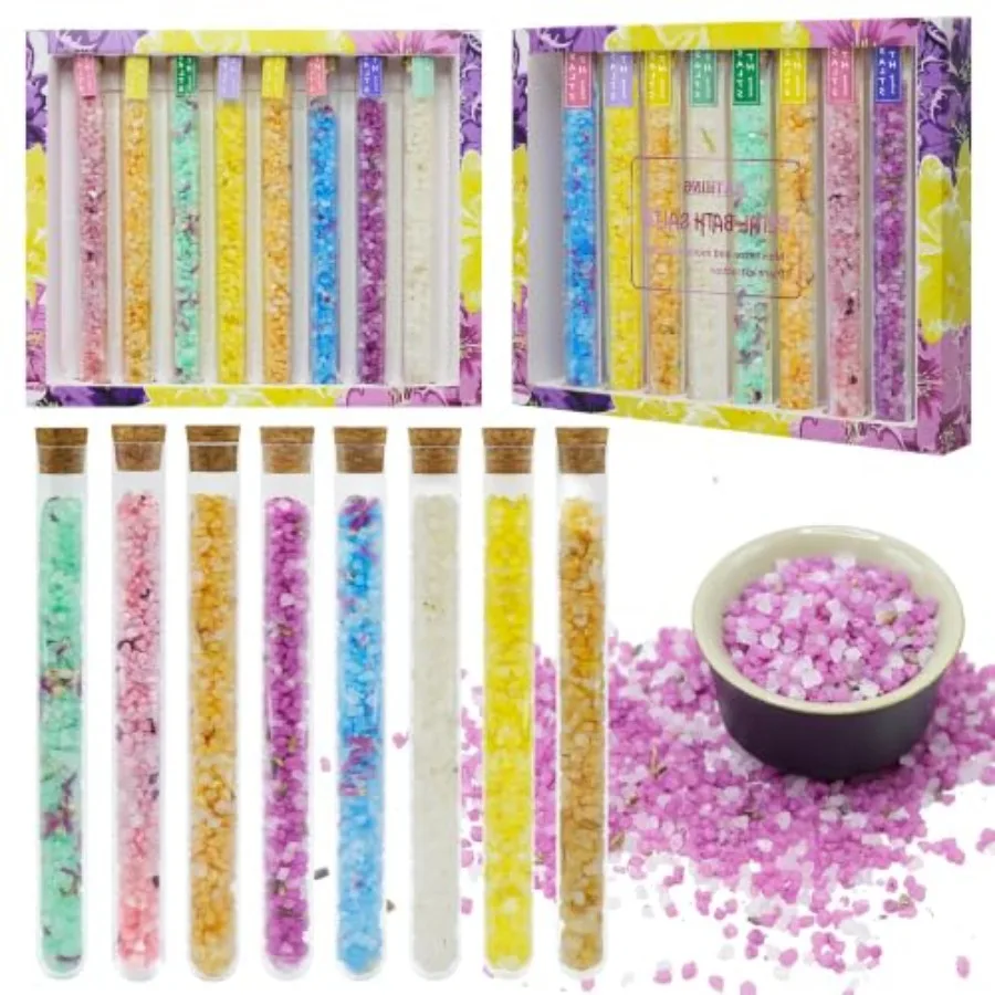 Bath Salts for Women Relaxing, Birthday Gift Set, 8 Cute Individually Wrapped, Organic with Essential Oils, Dead Sea Salt, Drie
Bath Salts for Women Relaxing, Birthday Gift Set, 8 Cute Individually Wrapped, Organic with Essential Oils, Dead Sea Salt, Drie