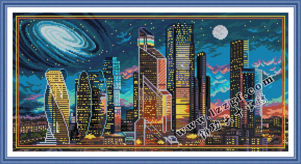 Cross-stitch Complete Set Urban Night View Stamped Printed Counted Unprinted Cloth DMC Needlework Home Decor
Cross-stitch Complete Set Urban Night View Stamped Printed Counted Unprinted Cloth DMC Needlework Home Decor