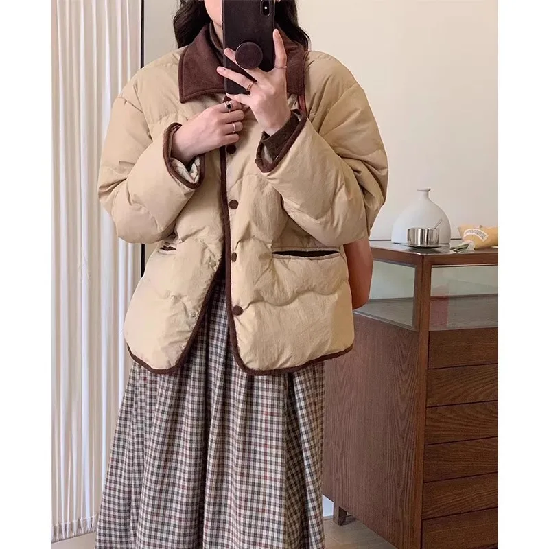 VOLALO Embroidered Quilted Jacket Korean Retro Thickened Coat Women 2024 Autumn Winter Casual Oversize Jacket
VOLALO Embroidered Quilted Jacket Korean Retro Thickened Coat Women 2024 Autumn Winter Casual Oversize Jacket