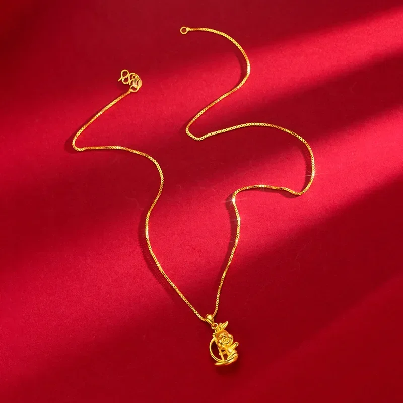 9999 Real Gold 24K Cute Student Gold Version Little Sailboat Rabbit Necklace Fashionable Same Zodiac Rabbit Collarbone Chain
9999 Real Gold 24K Cute Student Gold Version Little Sailboat Rabbit Necklace Fashionable Same Zodiac Rabbit Collarbone Chain