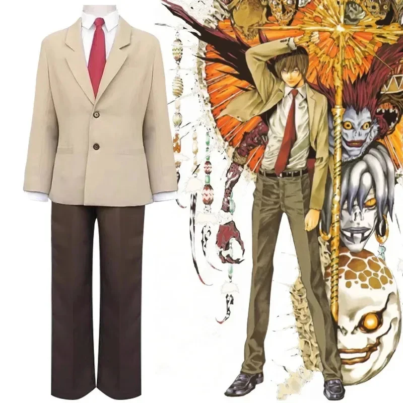 ♥AA Anime Death cos Note Yagami Light Cosplay Costume Wig Coffee Color School Uniforms Full Set Adult Man Halloween Car New 2026
♥AA Anime Death cos Note Yagami Light Cosplay Costume Wig Coffee Color School Uniforms Full Set Adult Man Halloween Car New 2026