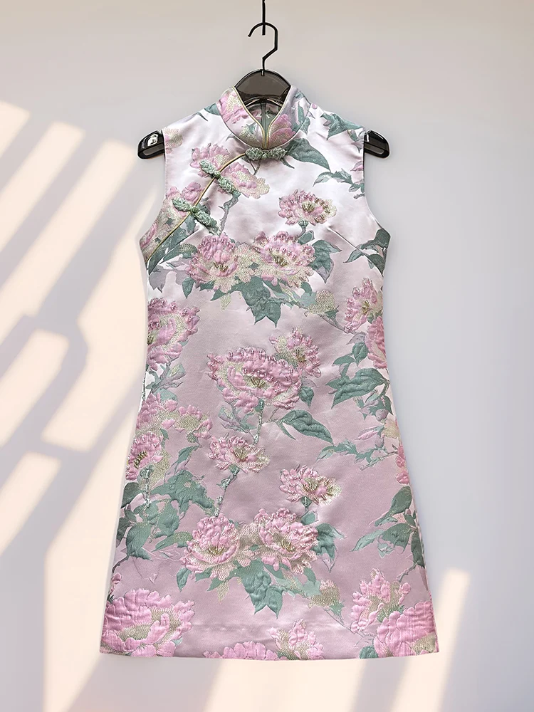 New Chinese Sle ort Qipao Dr Golden Embroidery Lotus Ele Slimming Vest Skirt Breathable Cotton Polyester Blend
New Chinese Sle ort Qipao Dr Golden Embroidery Lotus Ele Slimming Vest Skirt Breathable Cotton Polyester Blend