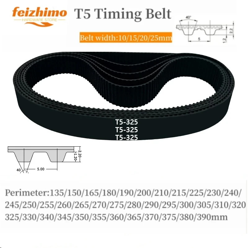 T5 Timing Belt Rubber Closed Loop Length Perimeter 135 150 165 180 185 190 200 210mm~ 390mm Width 10mm 15mm 20mm 25mm Pitch 5mm
T5 Timing Belt Rubber Closed Loop Length Perimeter 135 150 165 180 185 190 200 210mm~ 390mm Width 10mm 15mm 20mm 25mm Pitch 5mm
