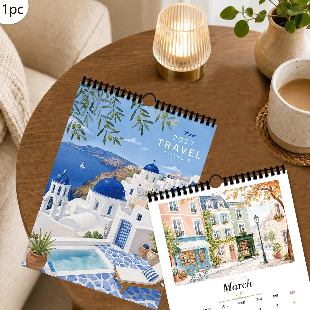 1pc 2027 Wall Calendar, Santorini travel theme, 12-month monthly planner, perfect gift for birthdays, Christmas, New Year
1pc 2027 Wall Calendar, Santorini travel theme, 12-month monthly planner, perfect gift for birthdays, Christmas, New Year