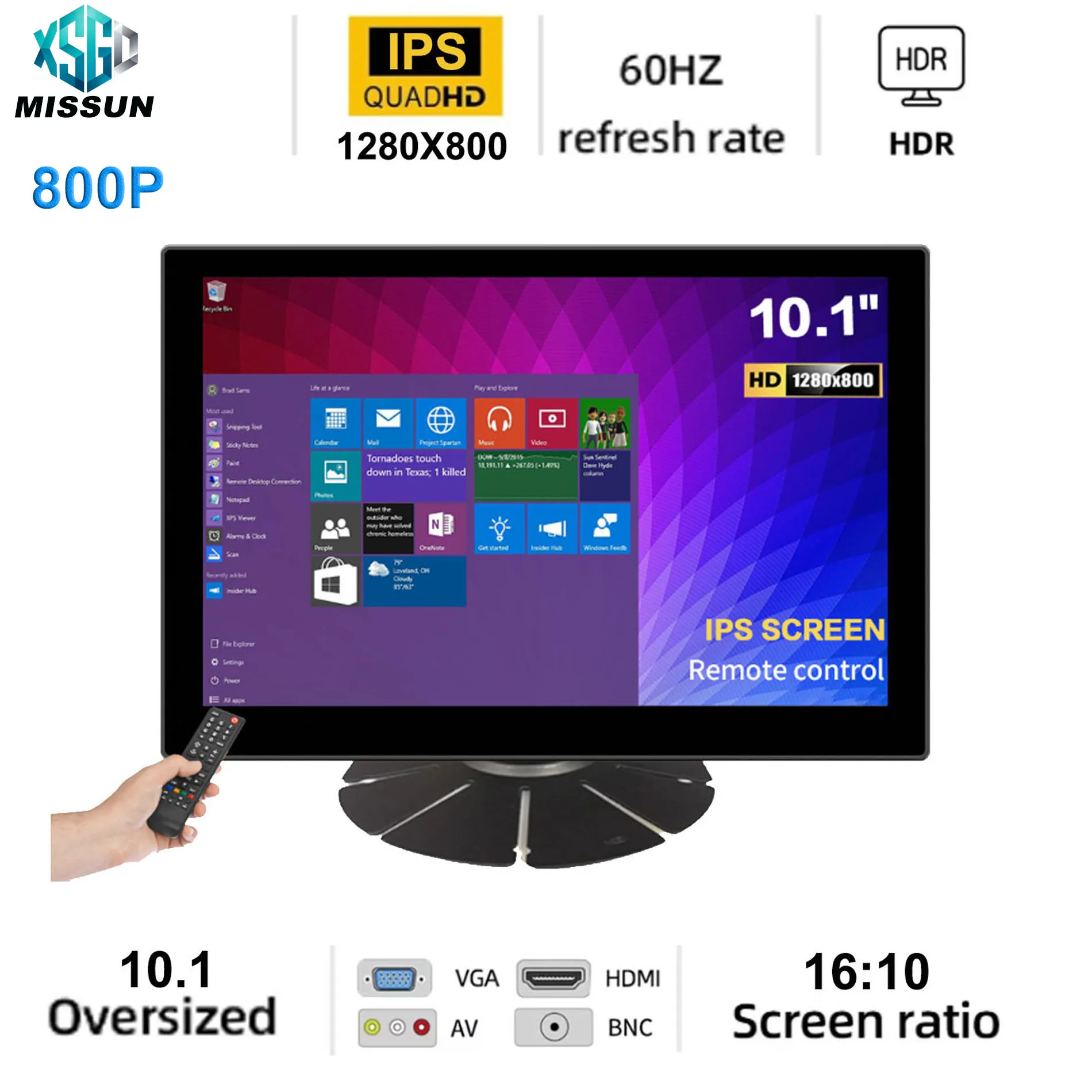 HOWENS 1280x800 10.1" Industrial Monitor IPS Display Signal 16:10 Screen Supports VAG HDMI AV BNC for Phone PC Loptop Extension
HOWENS 1280x800 10.1" Industrial Monitor IPS Display Signal 16:10 Screen Supports VAG HDMI AV BNC for Phone PC Loptop Extension