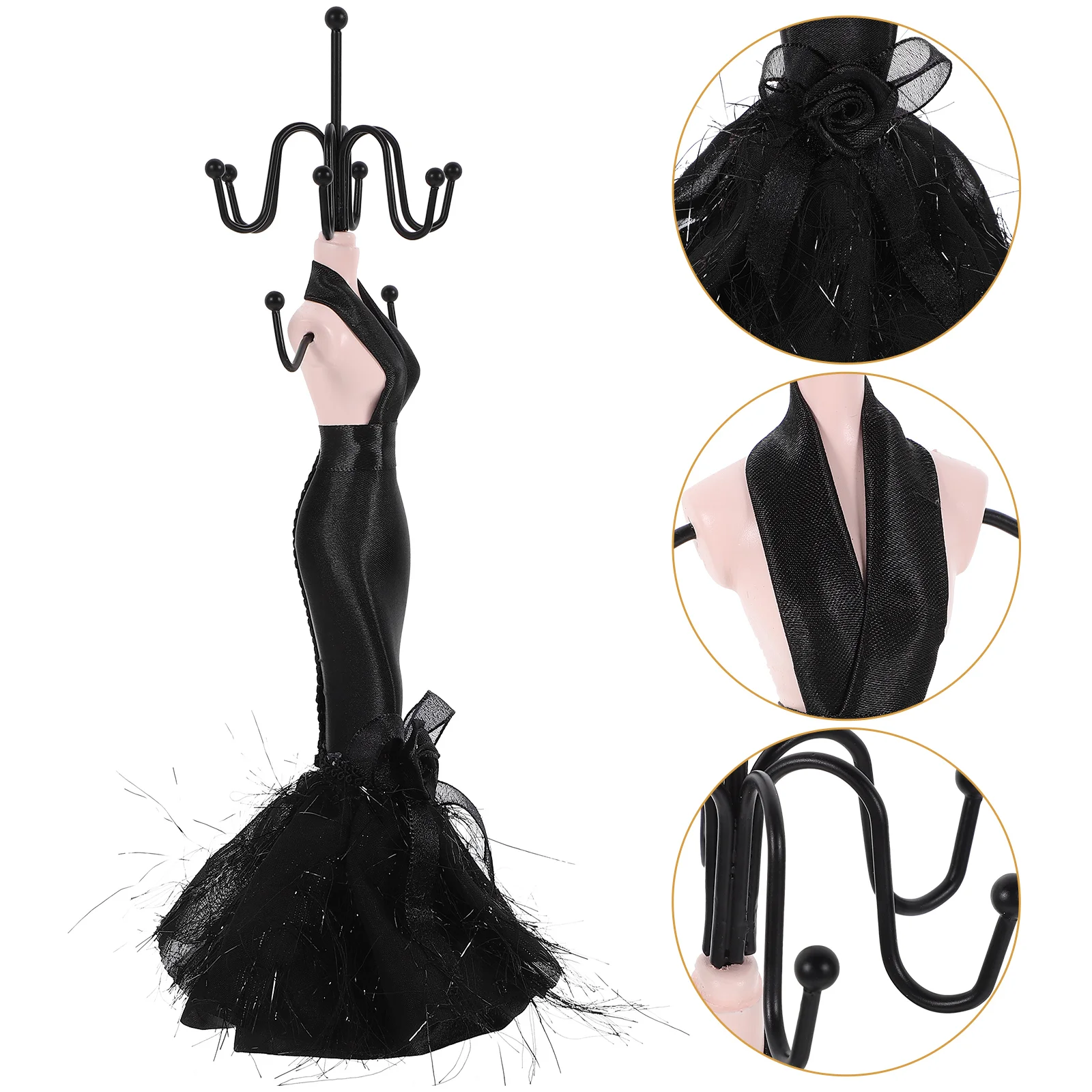 Black Jewelry Display Stand for Earrings Rings Necklaces ganizer Compact Size Modern Design Necklace Holder Storage Solution
Black Jewelry Display Stand for Earrings Rings Necklaces ganizer Compact Size Modern Design Necklace Holder Storage Solution
