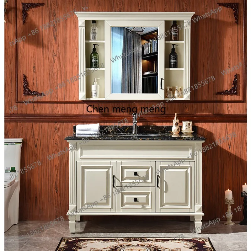American Red Oak Solid Wood Bathroom Cabinet Floor-Standing Washroom Furniture with Toilet Wash Basin and Storage Mirror Cabinet
American Red Oak Solid Wood Bathroom Cabinet Floor-Standing Washroom Furniture with Toilet Wash Basin and Storage Mirror Cabinet