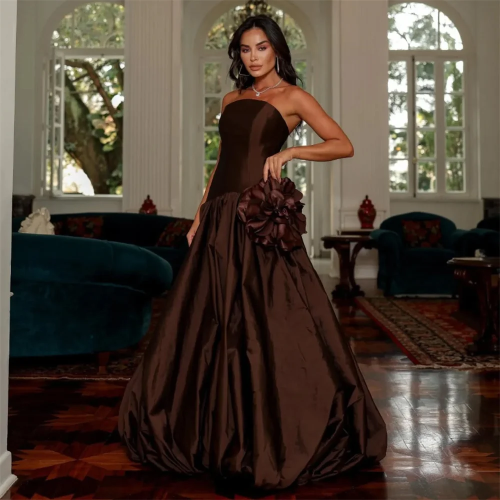 Contessa Dubai Brown 3D Flowers Платья для выпускного вечера с открытыми плечами А-силуэта с драпировкой по индивидуальному заказу [[ Изысканные вечерние платья
Contessa Dubai Brown 3D Flowers Платья для выпускного вечера с открытыми плечами А-силуэта с драпировкой по индивидуальному заказу [[ Изысканные вечерние платья