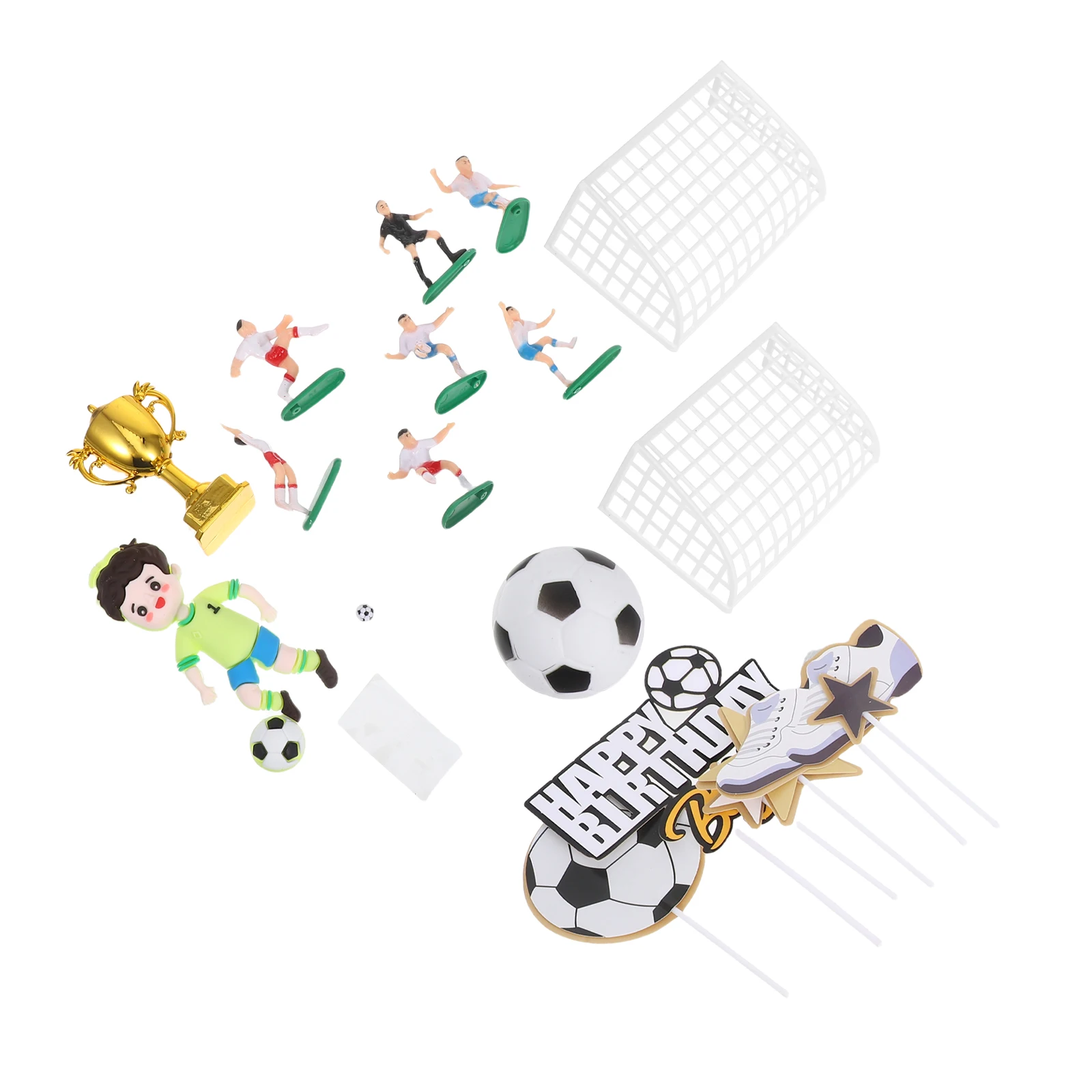 6 Pcs Football Cake Decoration Birthday Party Topper Sports Theme Insert Plastic Player Figurines
6 Pcs Football Cake Decoration Birthday Party Topper Sports Theme Insert Plastic Player Figurines