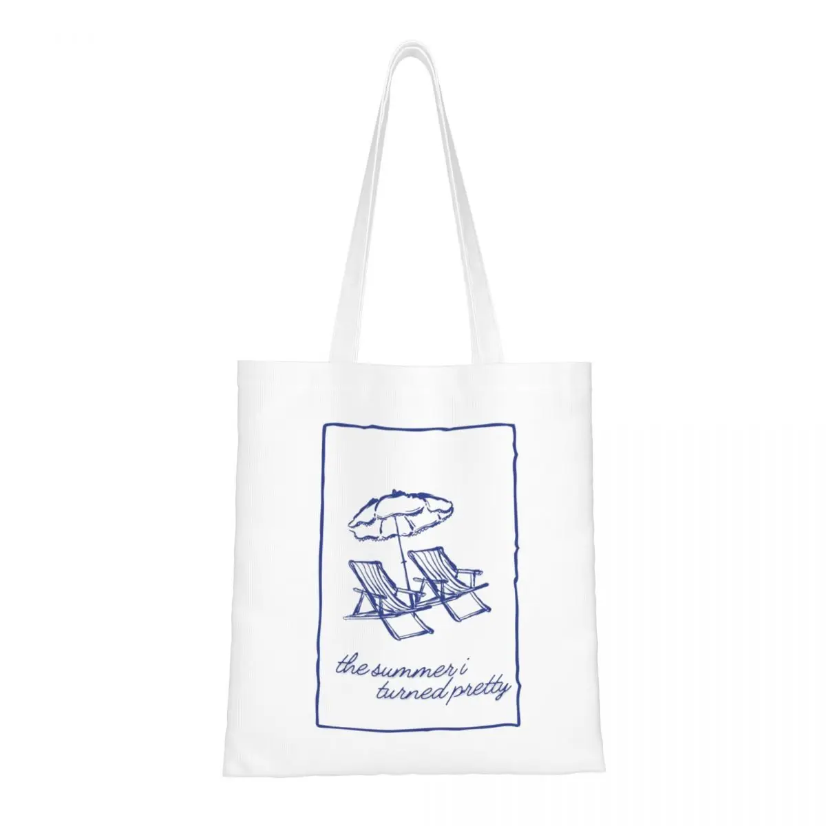 The Summer I Turned Pretty Beach Chairs Coastal Canvas Tote Bag Fashion Large Capacity Shopping Bag for Women School Bags
The Summer I Turned Pretty Beach Chairs Coastal Canvas Tote Bag Fashion Large Capacity Shopping Bag for Women School Bags