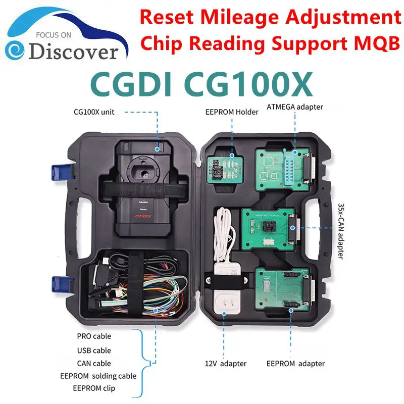 Высококачественный CGDI CG100X сброс инструмента сброс пробега Регулировка пробега новое поколение смарт-программатор автомобиля
Высококачественный CGDI CG100X сброс инструмента сброс пробега Регулировка пробега новое поколение смарт-программатор автомобиля