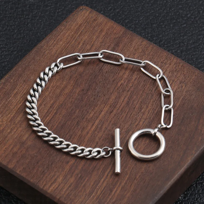 Casual creative s925 sterling silver retro jewelry trendycasualfashion thai silver ot buckle bracelet for women
Casual creative s925 sterling silver retro jewelry trendycasualfashion thai silver ot buckle bracelet for women