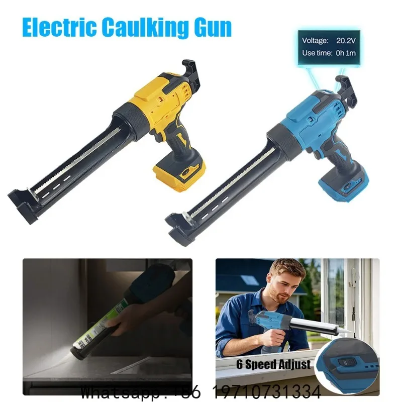 Electric Caulking Gun 6 Gear Adjustable Speed For Makita/Dewalt 18V-21V Battery Sealants Glue Gun,Structural Filling Glue Gun
Electric Caulking Gun 6 Gear Adjustable Speed For Makita/Dewalt 18V-21V Battery Sealants Glue Gun,Structural Filling Glue Gun