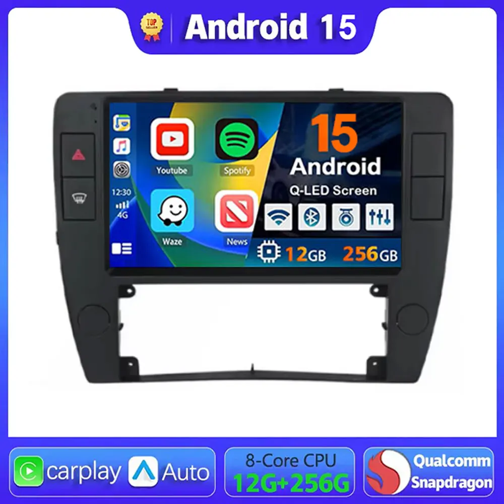 Android 15 Car Radio For Volkswagen Passat B5 2000 2001 2002 - 2005 Navigation GPS Multimedia Player WiFi+4G stereo BT
Android 15 Car Radio For Volkswagen Passat B5 2000 2001 2002 - 2005 Navigation GPS Multimedia Player WiFi+4G stereo BT
