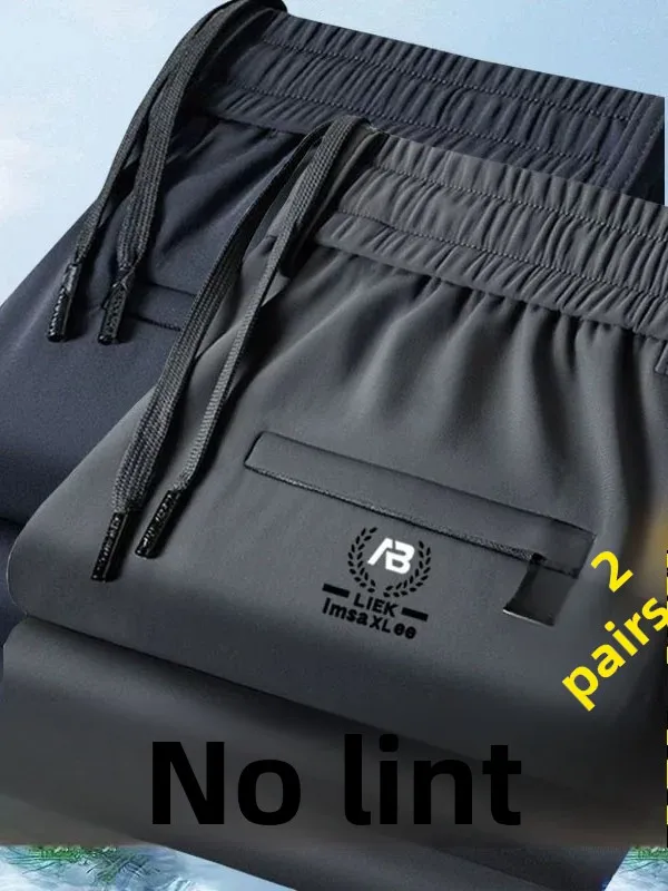 Men's Casual Ice Silk Thin Leisure Pants Breathable Wear Resistant Straight Leg Pants Comfortable Polyester Fiber Trousers
Men's Casual Ice Silk Thin Leisure Pants Breathable Wear Resistant Straight Leg Pants Comfortable Polyester Fiber Trousers