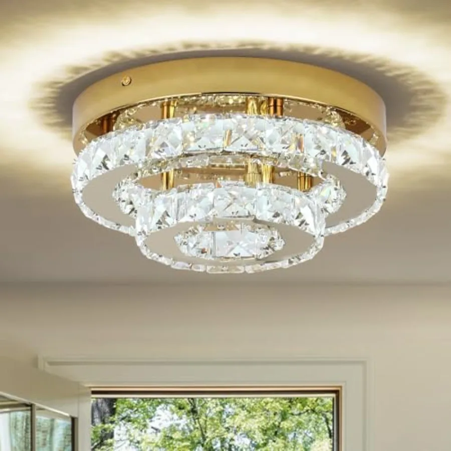 Crystal Chandelier Flush Mount Ceiling Light 9.8" Surface Mount LED Fixture with Built-in Light Mini Bedroom Light 6000K
Crystal Chandelier Flush Mount Ceiling Light 9.8" Surface Mount LED Fixture with Built-in Light Mini Bedroom Light 6000K