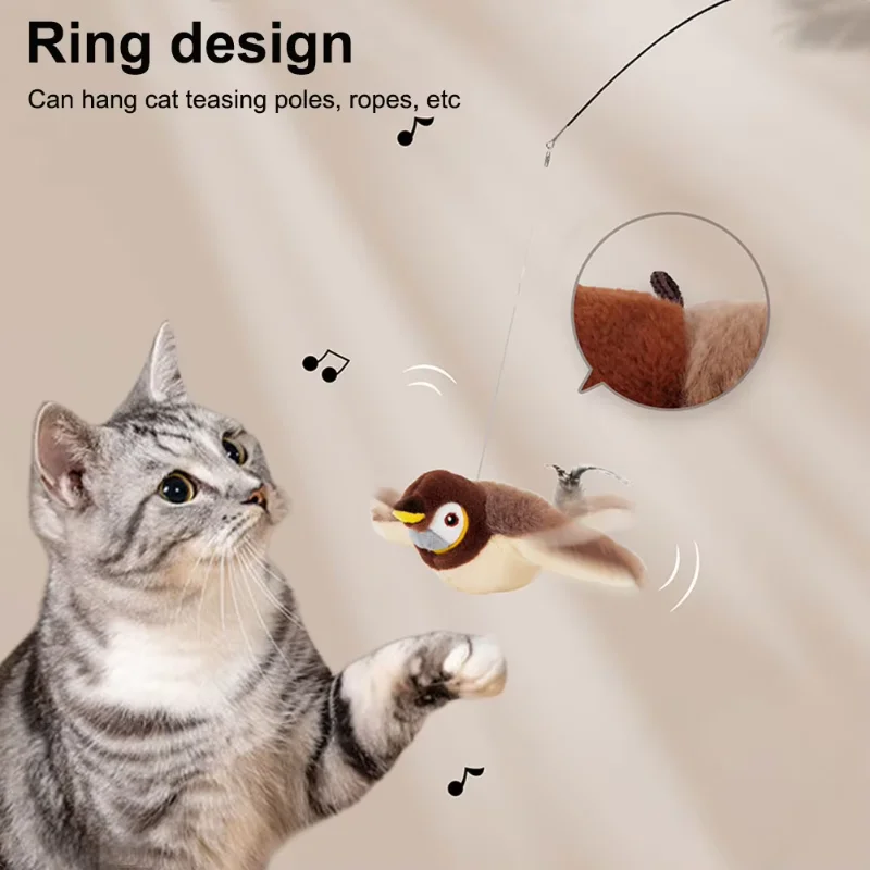 USB wiederaufladbares Katzenspielzeug, schlagender Vogel, interaktives Plüschtier, USB-Schlagflügel, simulierter zwitschlicher
USB wiederaufladbares Katzenspielzeug, schlagender Vogel, interaktives Plüschtier, USB-Schlagflügel, simulierter zwitschlicher