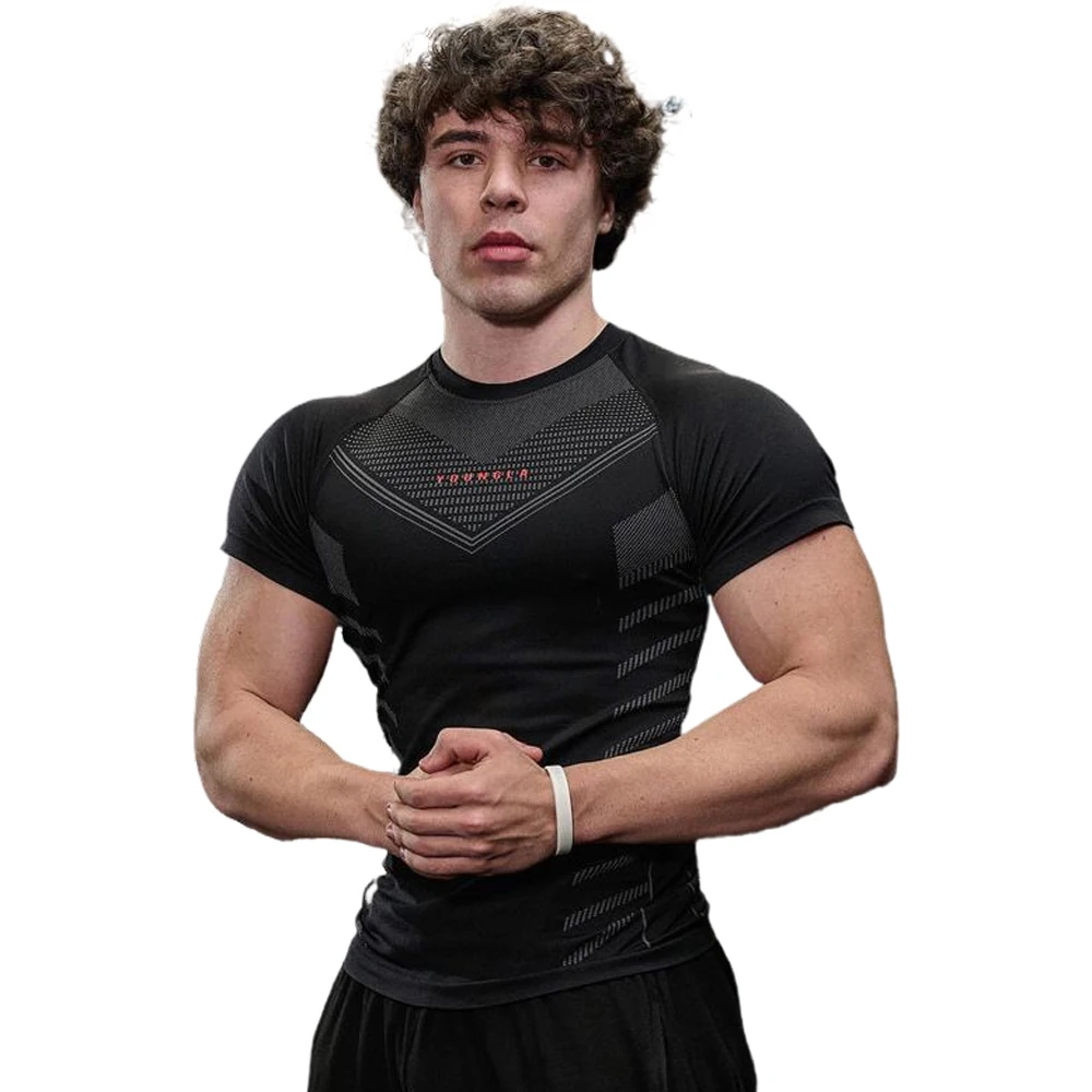 Comfortable Compression Shirt Men Short Sleeve Gym Muscle Training Fashion Bottom Cloth Youth Sports Rashguard Sportswear
Comfortable Compression Shirt Men Short Sleeve Gym Muscle Training Fashion Bottom Cloth Youth Sports Rashguard Sportswear