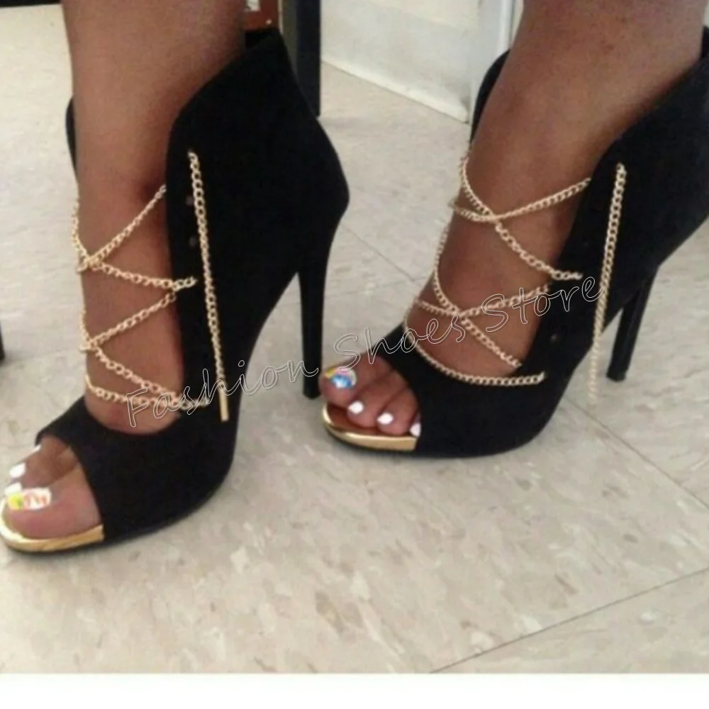 Black Peep Toe Chain Decor Pumps Comfortable Stilettos High Heels High Heel Shoes for Women Heels 2024 New Zapatos Para Mujere
Black Peep Toe Chain Decor Pumps Comfortable Stilettos High Heels High Heel Shoes for Women Heels 2024 New Zapatos Para Mujere