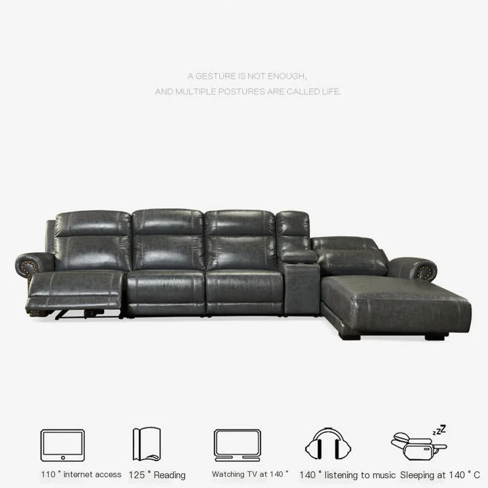 Linlamlim Luxury Genuine Leather Power Recliner Sofa Set, L Shape Electric Reclining Couch with Nailhead Trim, Home Theater Seat
Linlamlim Luxury Genuine Leather Power Recliner Sofa Set, L Shape Electric Reclining Couch with Nailhead Trim, Home Theater Seat