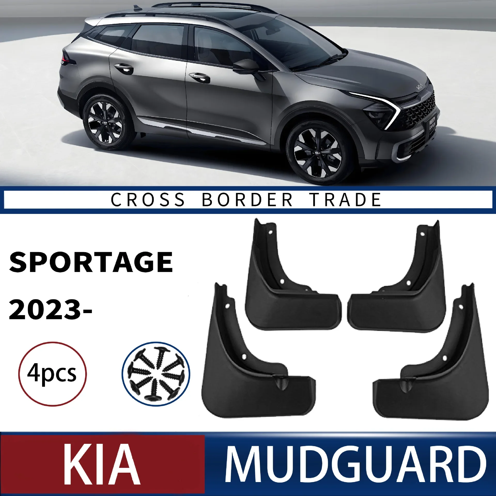 FOR Kia Sportage 2023-2024 Car Molded Mud Flaps Splash Guards Mudguards Front Rear Styling Front Rear Car Accessories
FOR Kia Sportage 2023-2024 Car Molded Mud Flaps Splash Guards Mudguards Front Rear Styling Front Rear Car Accessories