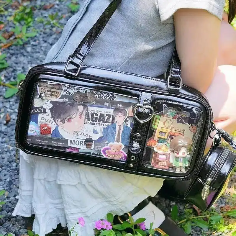 Новая модная женская сумка Y2K оригинального дизайна, прозрачная сумка через плечо для косплея, сумка-багет для демонстрации значков DIY
Новая модная женская сумка Y2K оригинального дизайна, прозрачная сумка через плечо для косплея, сумка-багет для демонстрации значков DIY