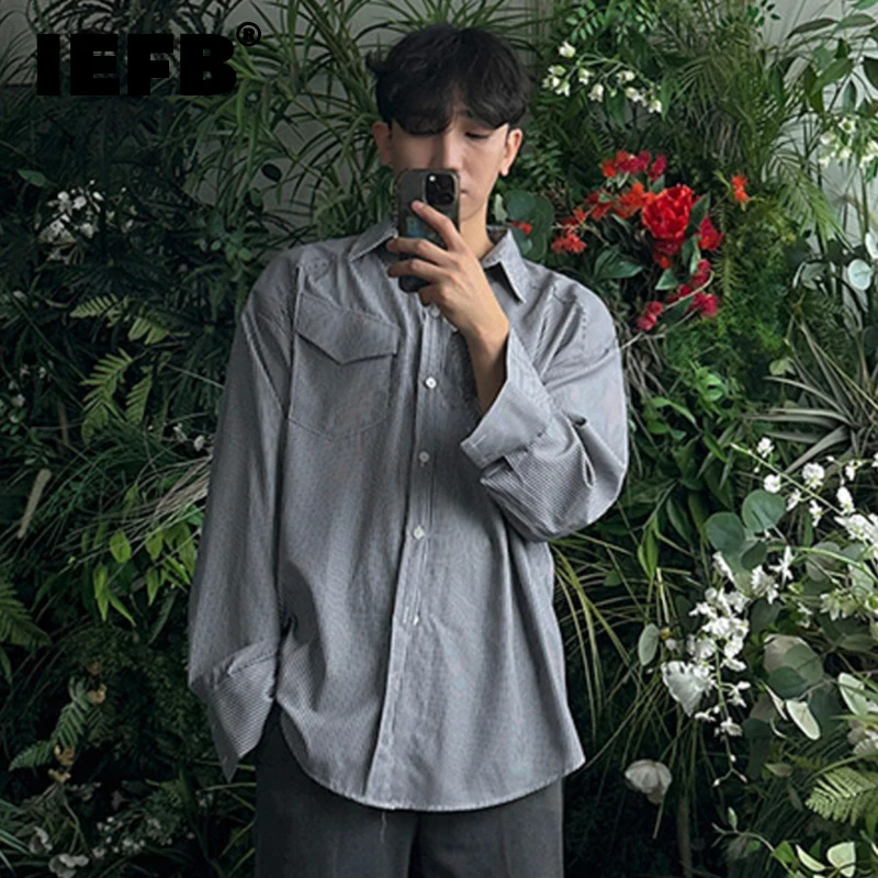 IEFB Korean Style Men's Shirts Casual Striped Turn-down Collar Long Sleeve Loose Single Breasted Male Tops Fashion 2024 9C7801
IEFB Korean Style Men's Shirts Casual Striped Turn-down Collar Long Sleeve Loose Single Breasted Male Tops Fashion 2024 9C7801