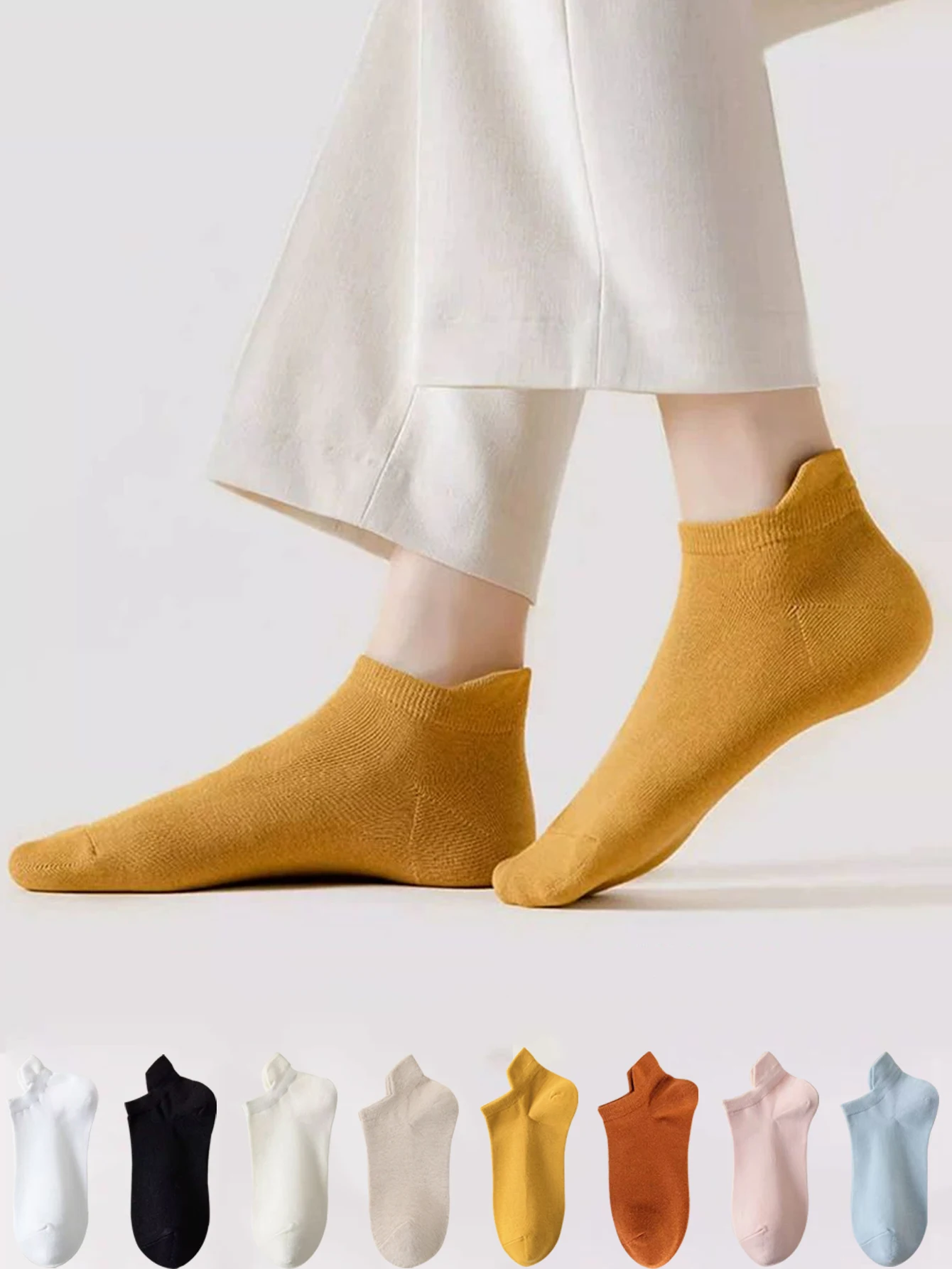 5 Pairs Solid Color Socks Women Casual Breathable Low Cut Ankle Socks Soft Anti-slip No-Show Slipper Socks Sports
5 Pairs Solid Color Socks Women Casual Breathable Low Cut Ankle Socks Soft Anti-slip No-Show Slipper Socks Sports