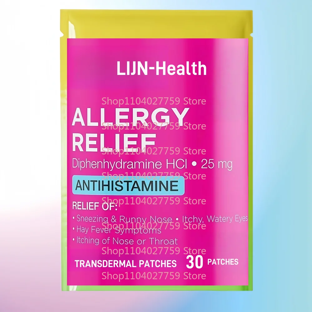30 Patches Allergy Relief Transdermal Patches Diphenhydramine Relieves Sneezing, Runny Nose,Itchy Eyes
30 Patches Allergy Relief Transdermal Patches Diphenhydramine Relieves Sneezing, Runny Nose,Itchy Eyes