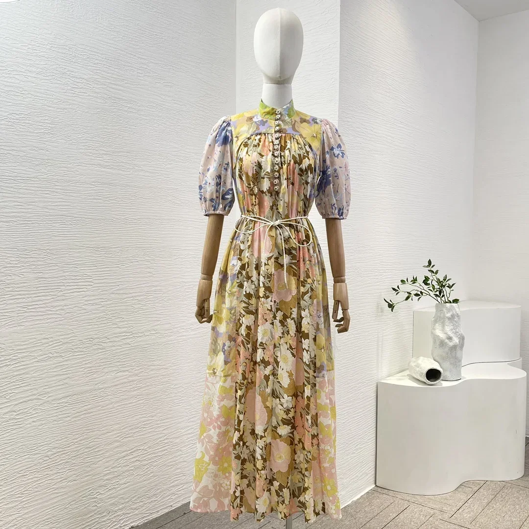 Новое поступление, высокое качество, женское лоскутное платье миди с цветочным принтом и короткими рукавами-фонариками для отдыха
Новое поступление, высокое качество, женское лоскутное платье миди с цветочным принтом и короткими рукавами-фонариками для отдыха