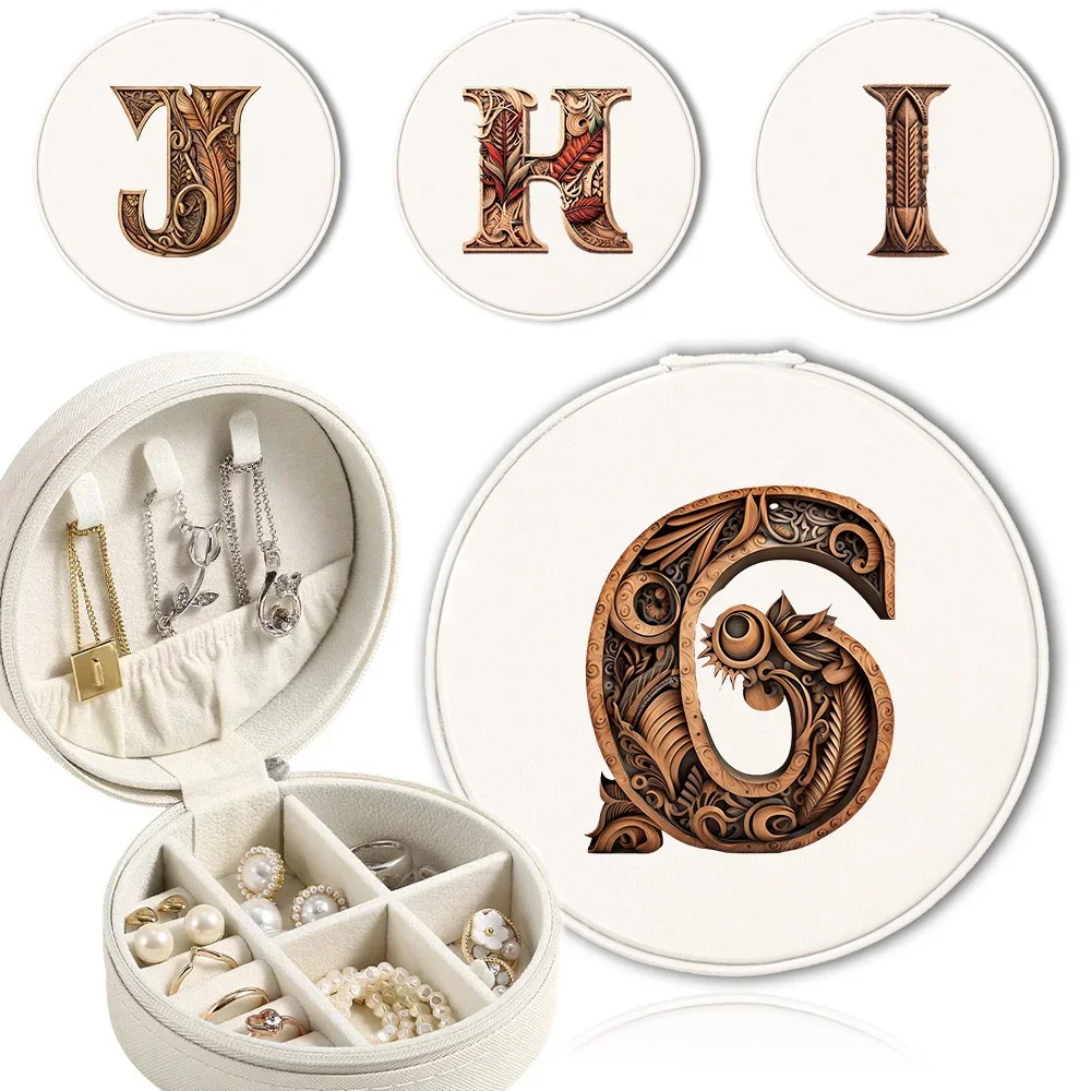 Women Pu Portable Jewelry Storage Box Pu Jewelry Organizer Holder Necklaces Bracelets Rings Display Case Wood Art Letter Pattern
Women Pu Portable Jewelry Storage Box Pu Jewelry Organizer Holder Necklaces Bracelets Rings Display Case Wood Art Letter Pattern